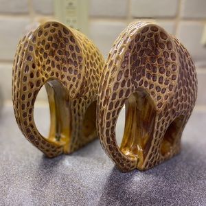 Vintage ceramic elephant with peanut design. Will sell as a set or Individually